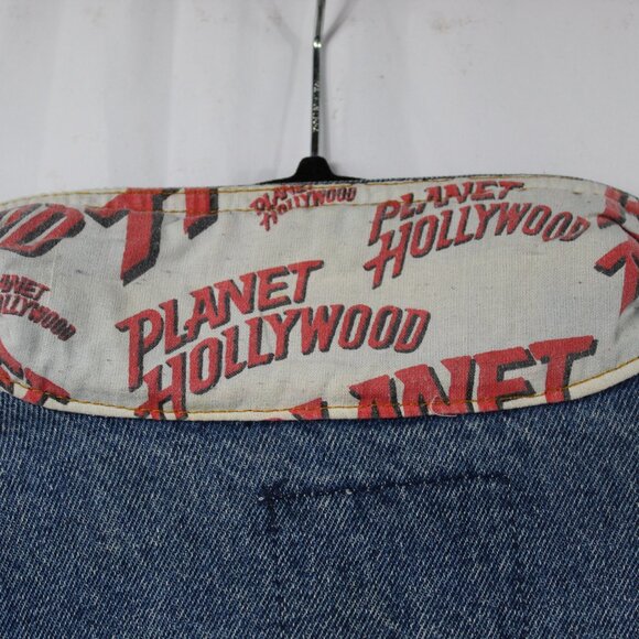Vintage 90's Planet Hollywood Embroidered Jean Denim Jacket Size Medium Chicago - Picture 11 of 11